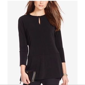 Ralph Lauren black keyhole tunic size medium